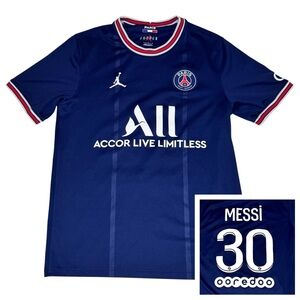 Lionel Messi #30 Soccer Jersey Paris Saint Germain PSG Nike Jordan Blue Unisex M